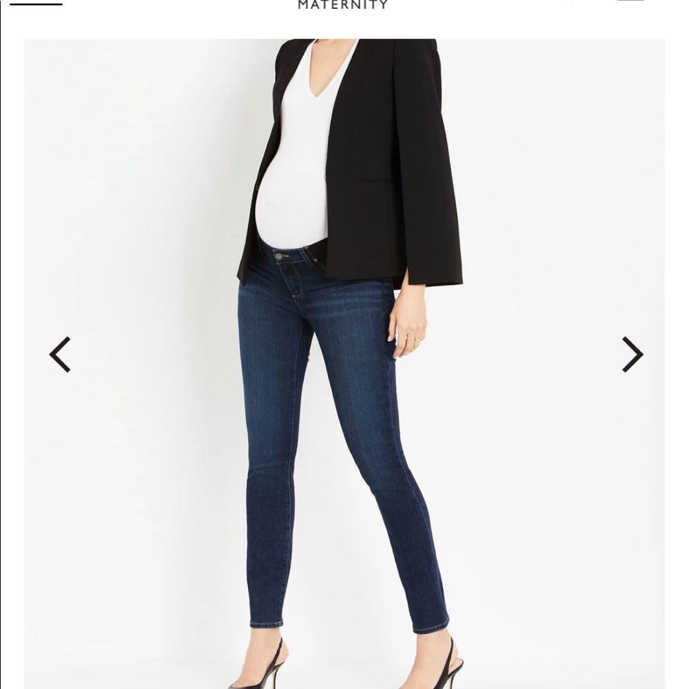 Paige Maternity Elastic Side Panel Skinny Leg Jeans